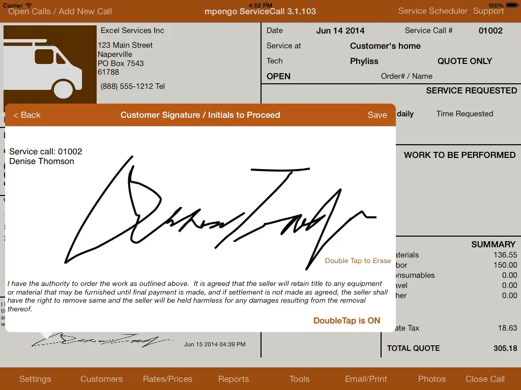servicecallsignature