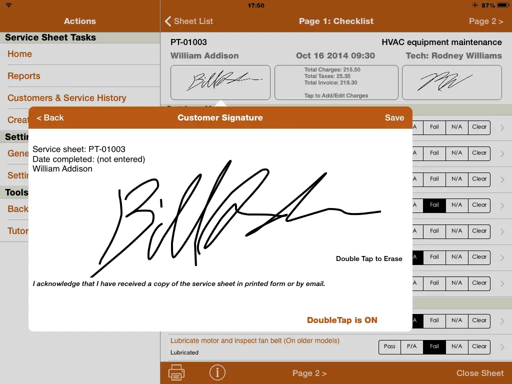 4CollectCustomerSign-off