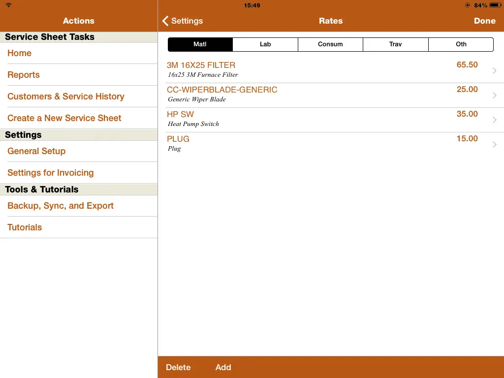 6CreateRateTablesForEasyInvoicing