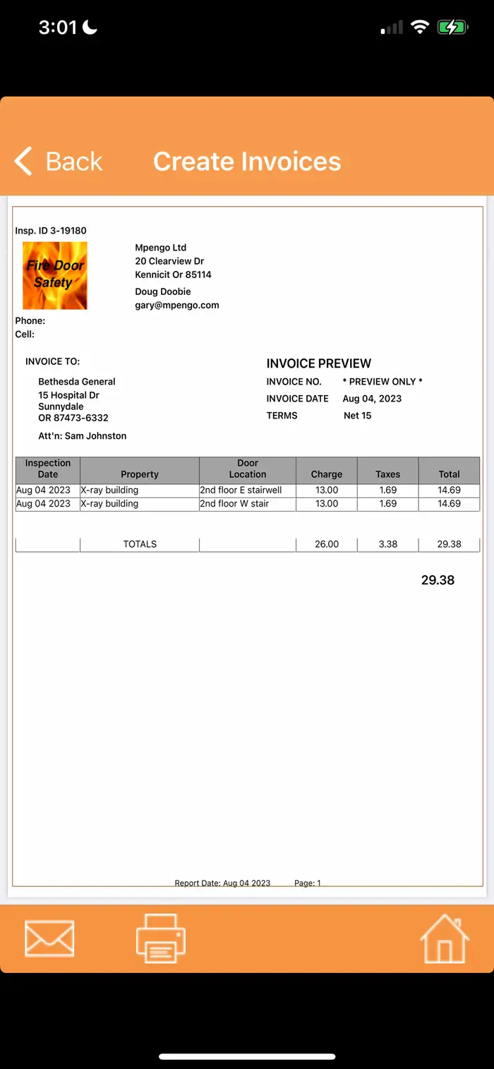 Fire-Door-Saftey-Invoice