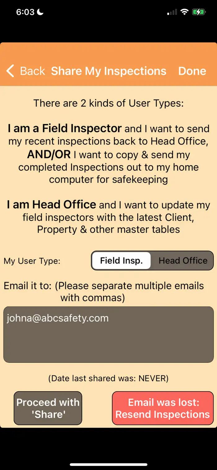 Share-Inspections